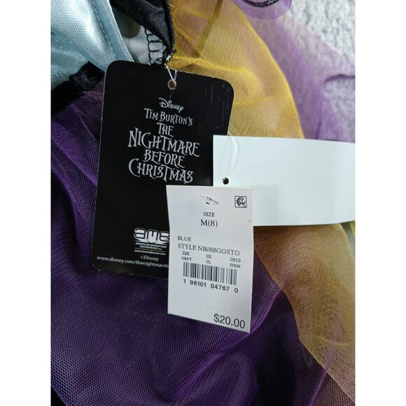 The Nightmare Before Christmas Dress Girls Medium Kids Long Sally Halloween NWT - Picture 3 of 8